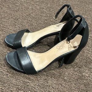 Kelly & Katie Women's 6.5 M Elegant Blk Open toe shoes sandals Heels ankle strap